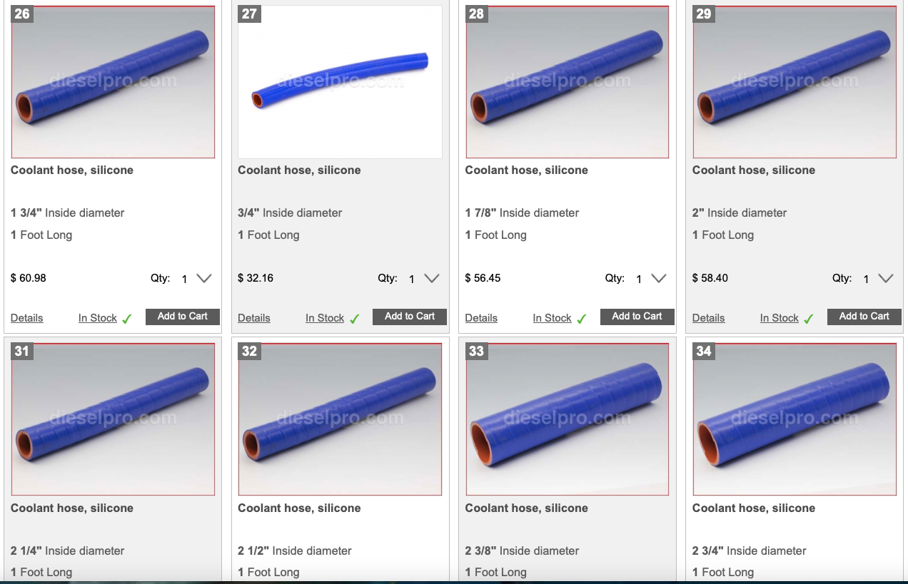 Silicon Tubing For Coolant In Detroit Diesel Engines